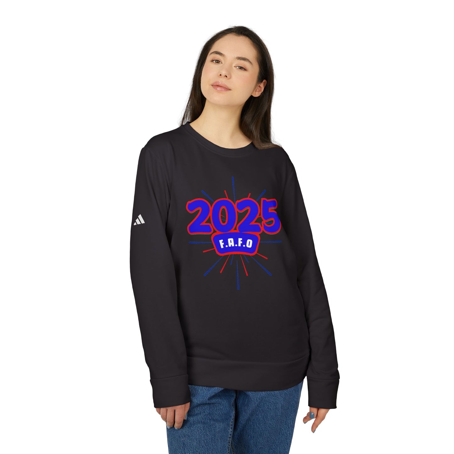 Adidas Unisex Fleece "F.A.F.O." Crewneck Sweatshirt, Anti-Trump Regime Shirt, Fight Oligarchy Shirts, F around... You Know the Rest Shirt