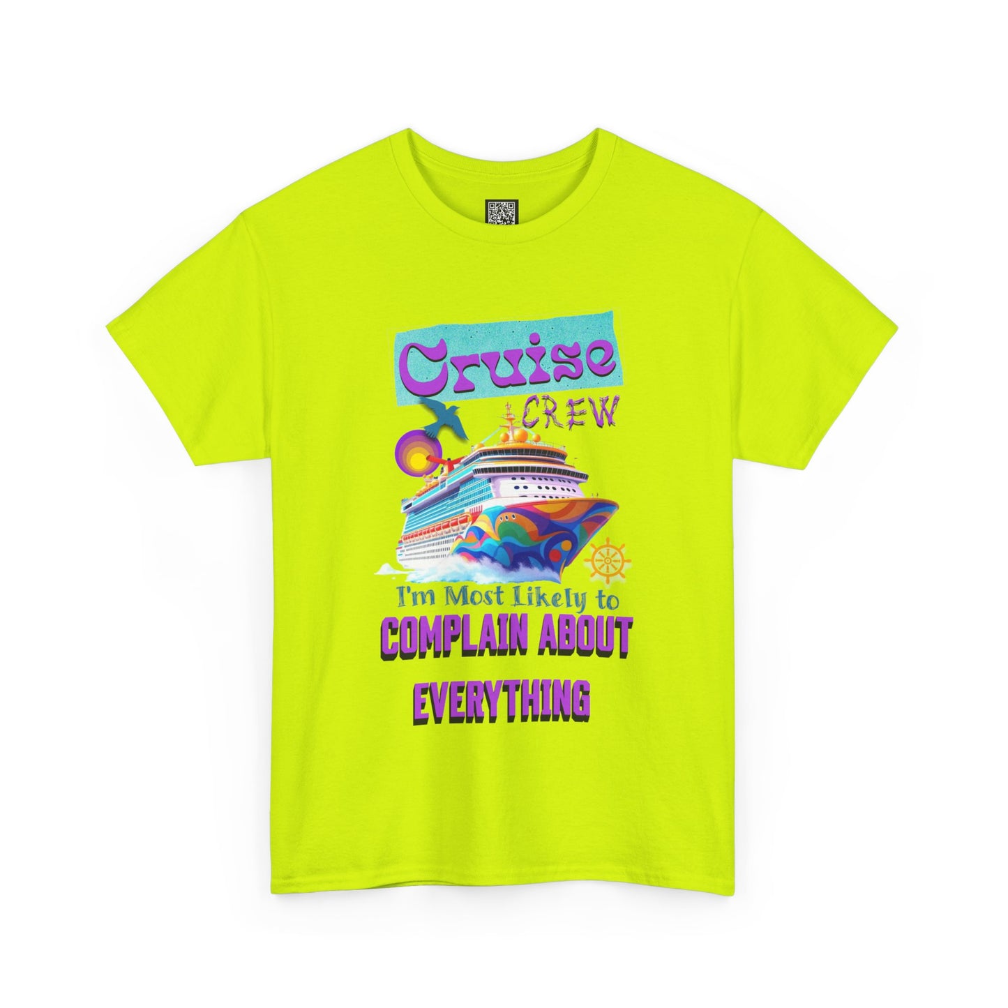 Cruise Crew Unisex Heavy Cotton Tee - Fun Travel T-Shirt for Vacations, Family Cruises, Summer Adventures, Gift for Cruise Travelers,