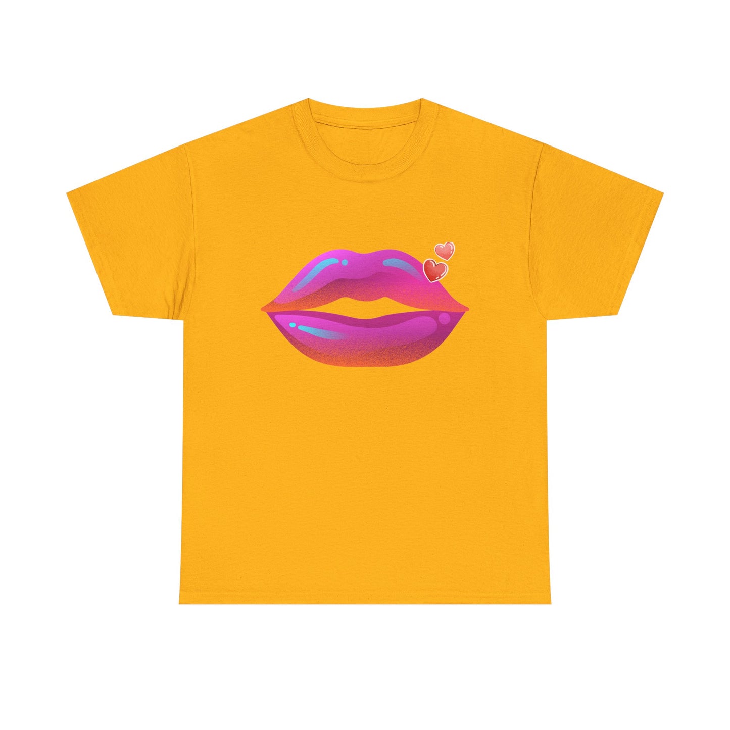 Bold Kiss Lips with Hearts Shirt, Vibrant Pop Art Lip T-Shirt, Valentine T-Shirt Gift, Lip Art Shirt, Black History T-Shirts for Women