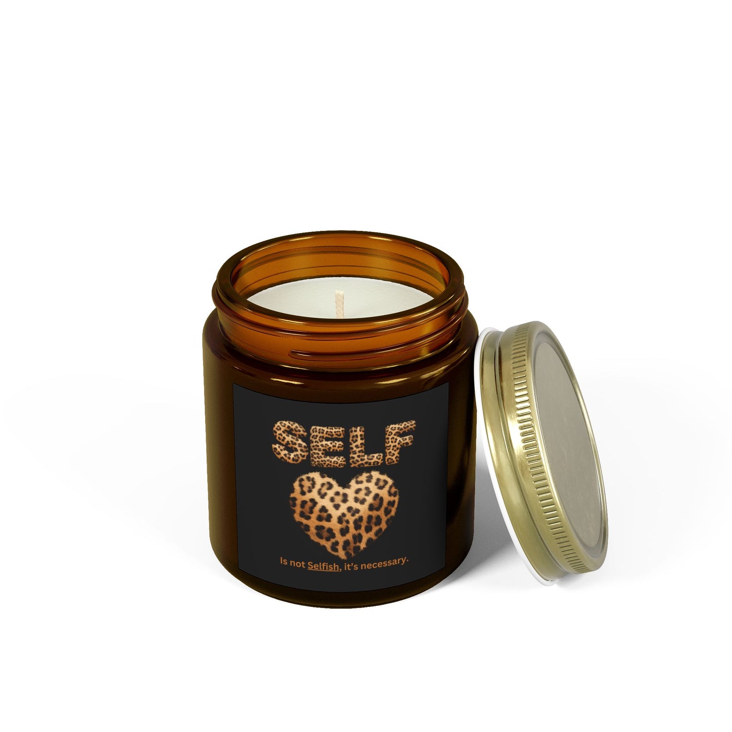 Self-Love Is Not Selfish, It's Necessary Scented Candles, Coconut Apricot Wax (4oz, 9oz)