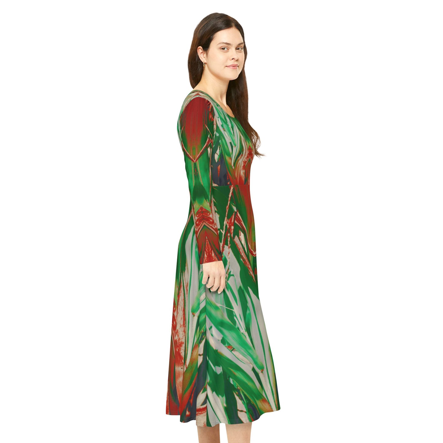 Vibrant Long Sleeve Dance Dress - Perfect for Performances & Celebrations, Praise Dance Dress