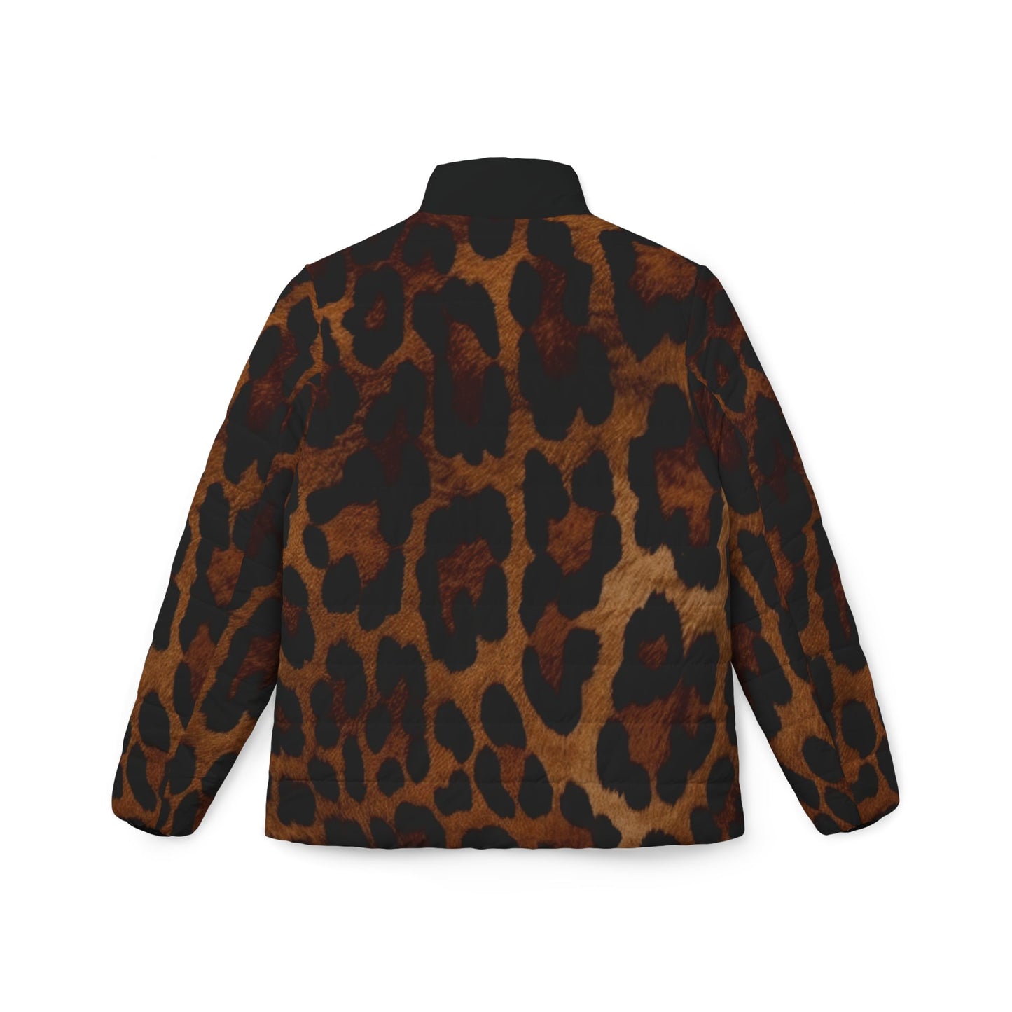 Wild & Cozy Women's Puffer Jacket, Animal Print Outerwear, Fashionable Winter Layer, Perfect Gift for Her, Casual Chic Style
