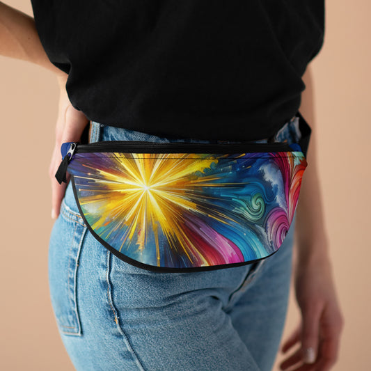 Vibrant Colorful Fanny Pack, Festival Gear, Summer Accessory, Cute Travel Companion, Colorful Waist Bag, Artistic Hip Pack