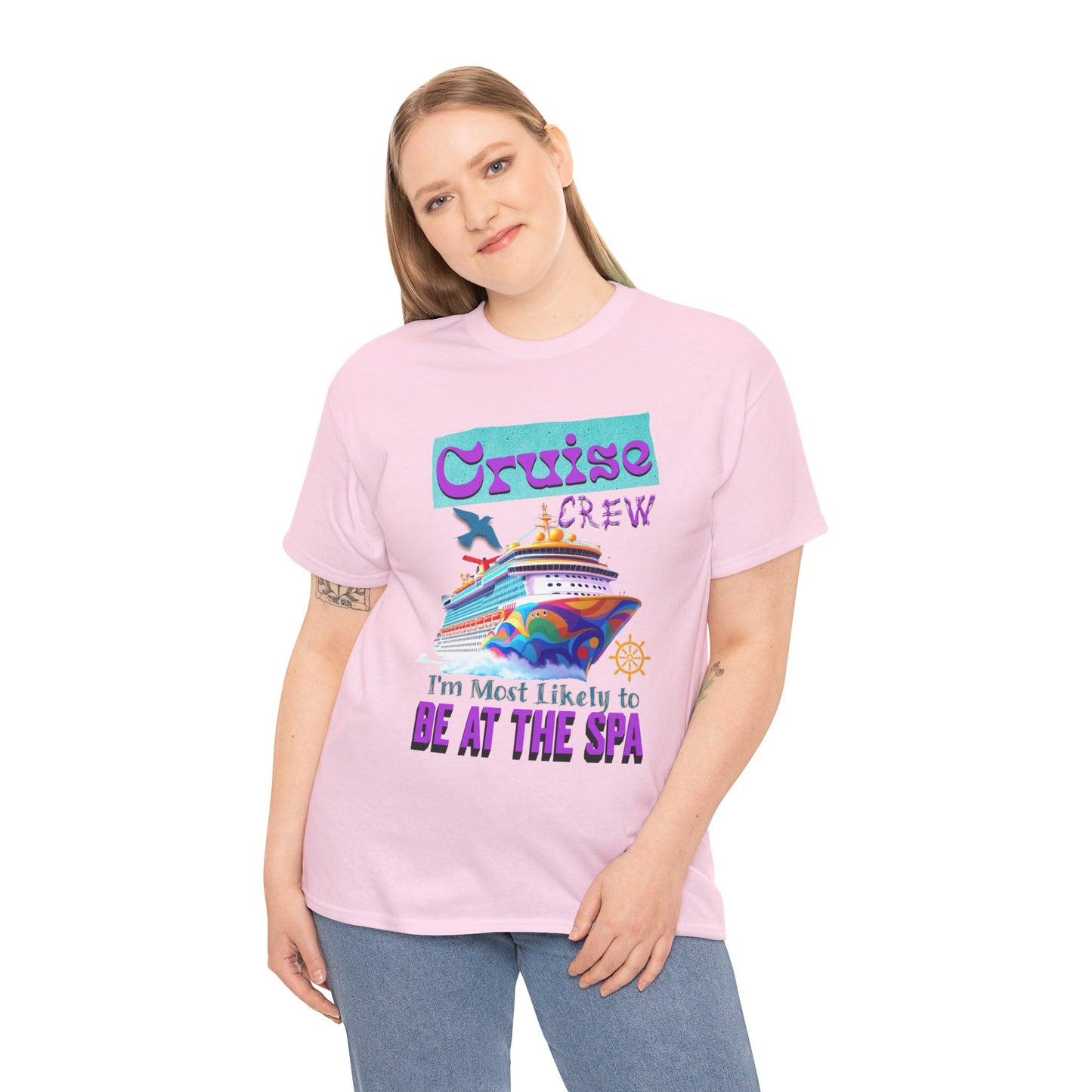 Cruise Crew Unisex Tee - Spa Day Vibes, Cruise Vacation T-Shirt, Funny Group Travel Apparel, Cruise Wear, Summer Fun Shirt