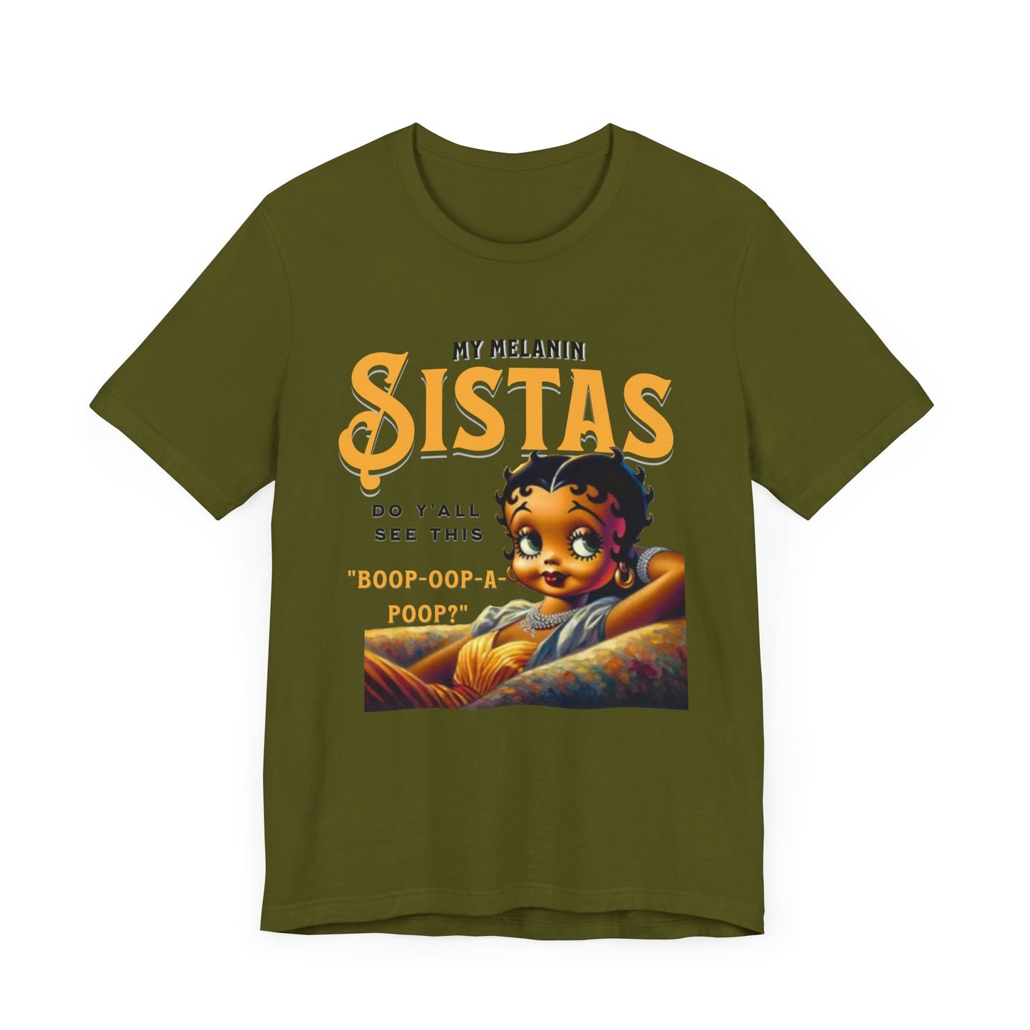 Melanin Betty Boop, 92% Black Woman Shirt, Black Girl Magic Tees, Black Culture T-Shirts, Humorous Betty Boop Shirts, Betty Boop T-Shirts