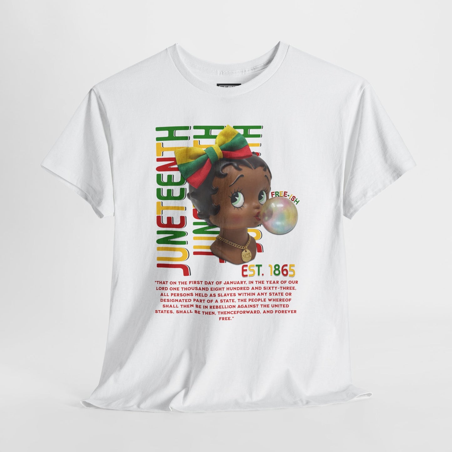 Juneteenth Betty Boop Graphic Tee — "Juneteenth Est. 1865" Celebration T-Shirt