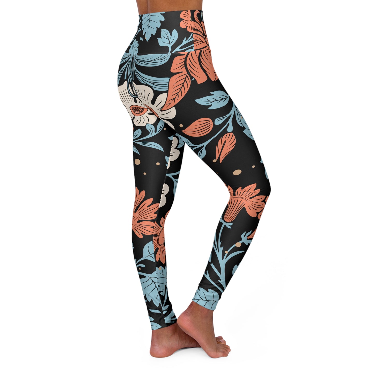Floral High Waisted Yoga Leggings | Fitness Apparel, Activewear, Workout Pants, Yoga Gear, Women’s Leggings, Activewear for Women