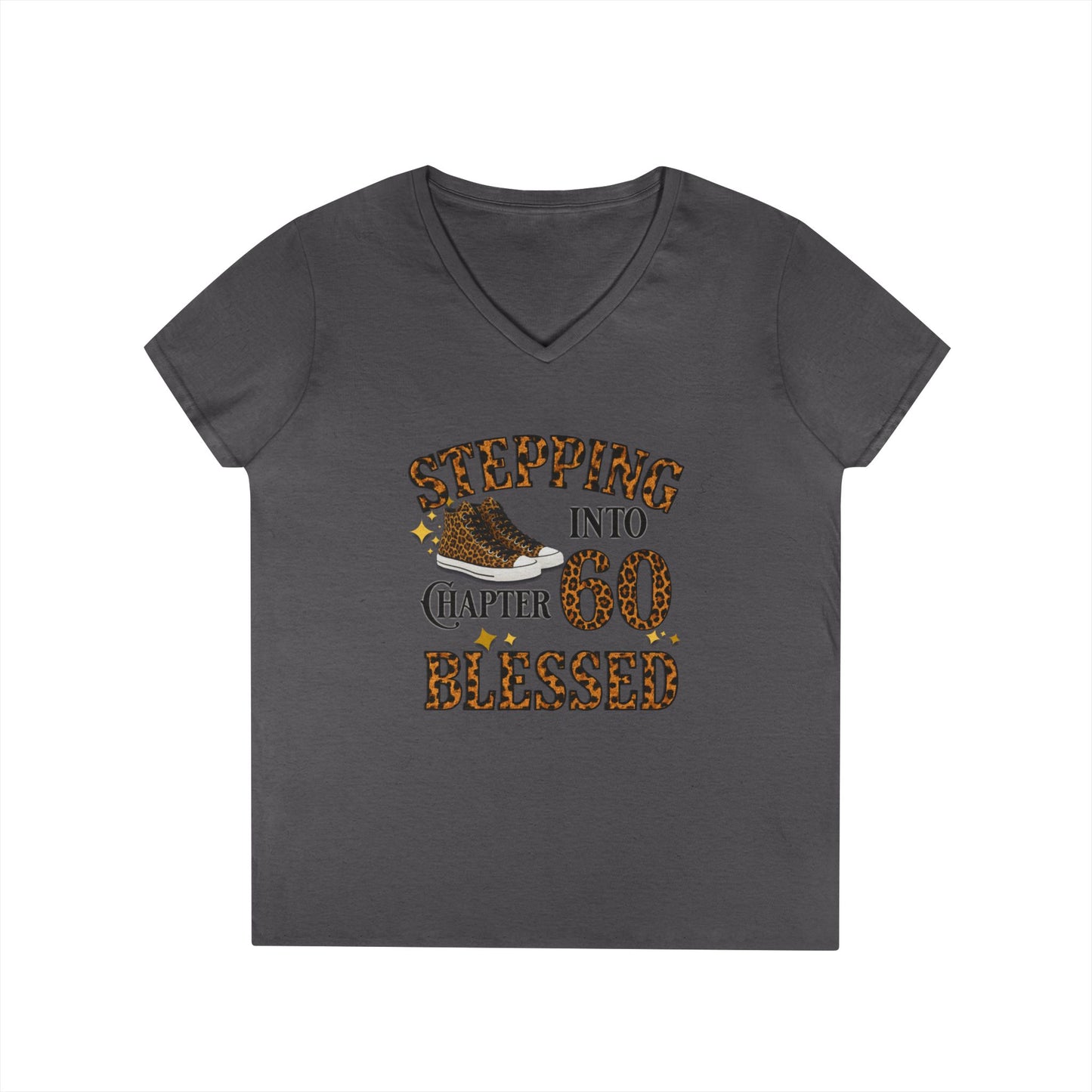 Stepping Into Chapter 60 Blessed V-Neck Tee