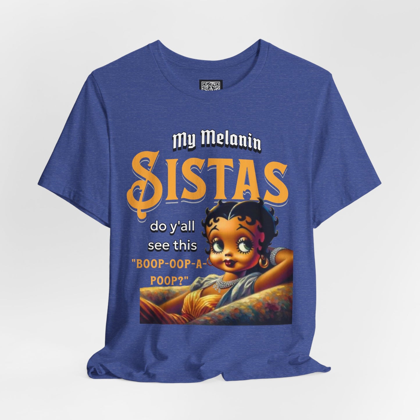 Melanin Betty Boop T-Shirt – "My Melanin Sistas" Black Girl Magic Tee, Funny Black Culture Shirt, XS–4XL