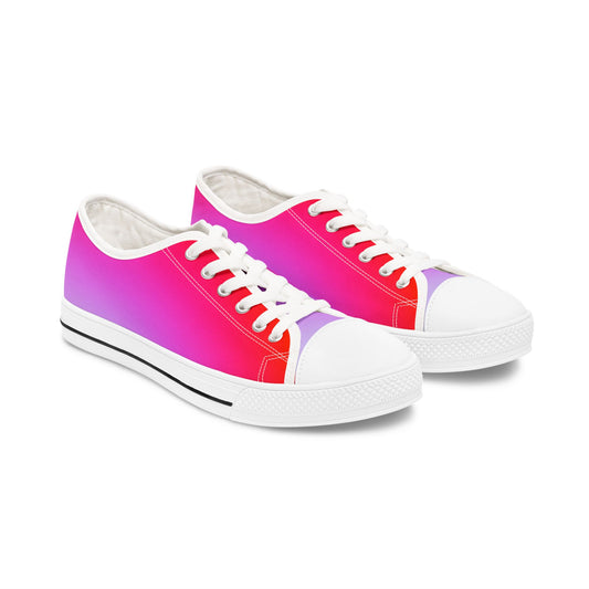 Gradient Women's Low Top Sneakers, Stylish Casual Women Shoes, Trendy Women Sneakers, Cute Summer Footwear, Gift for Her
