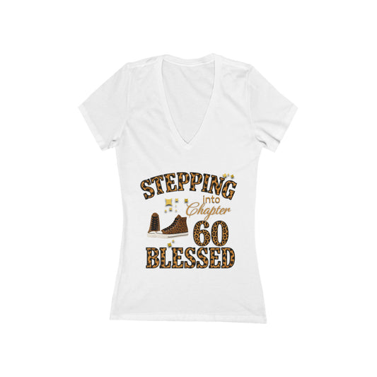 Stepping Into Chapter 60 Blessed V-Neck Tee
