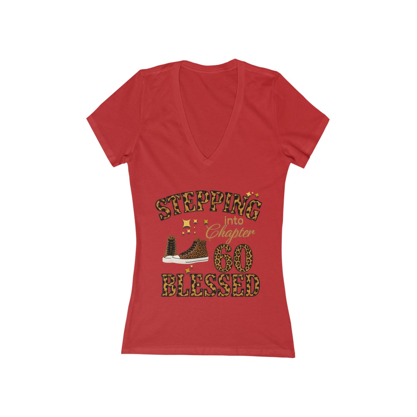 Stepping Into Chapter 60 Blessed V-Neck Tee