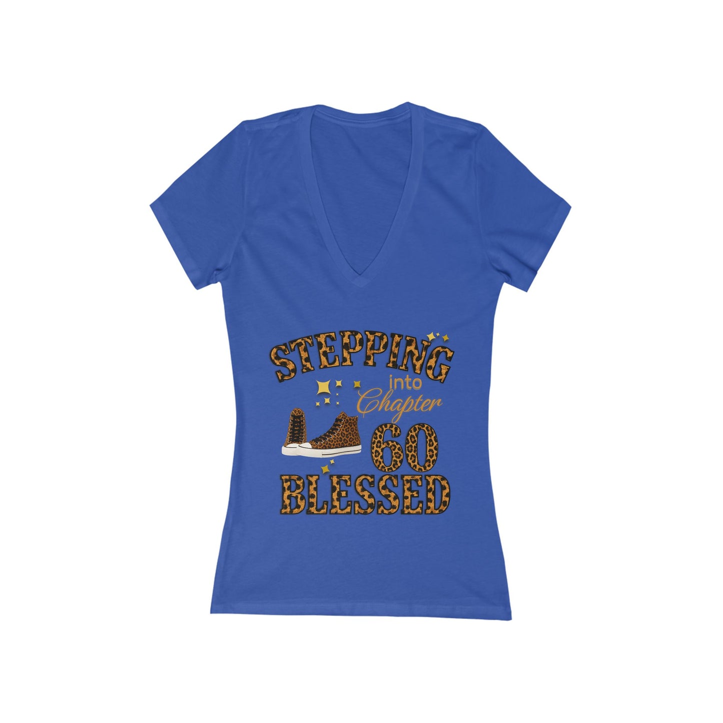 Stepping Into Chapter 60 Blessed V-Neck Tee