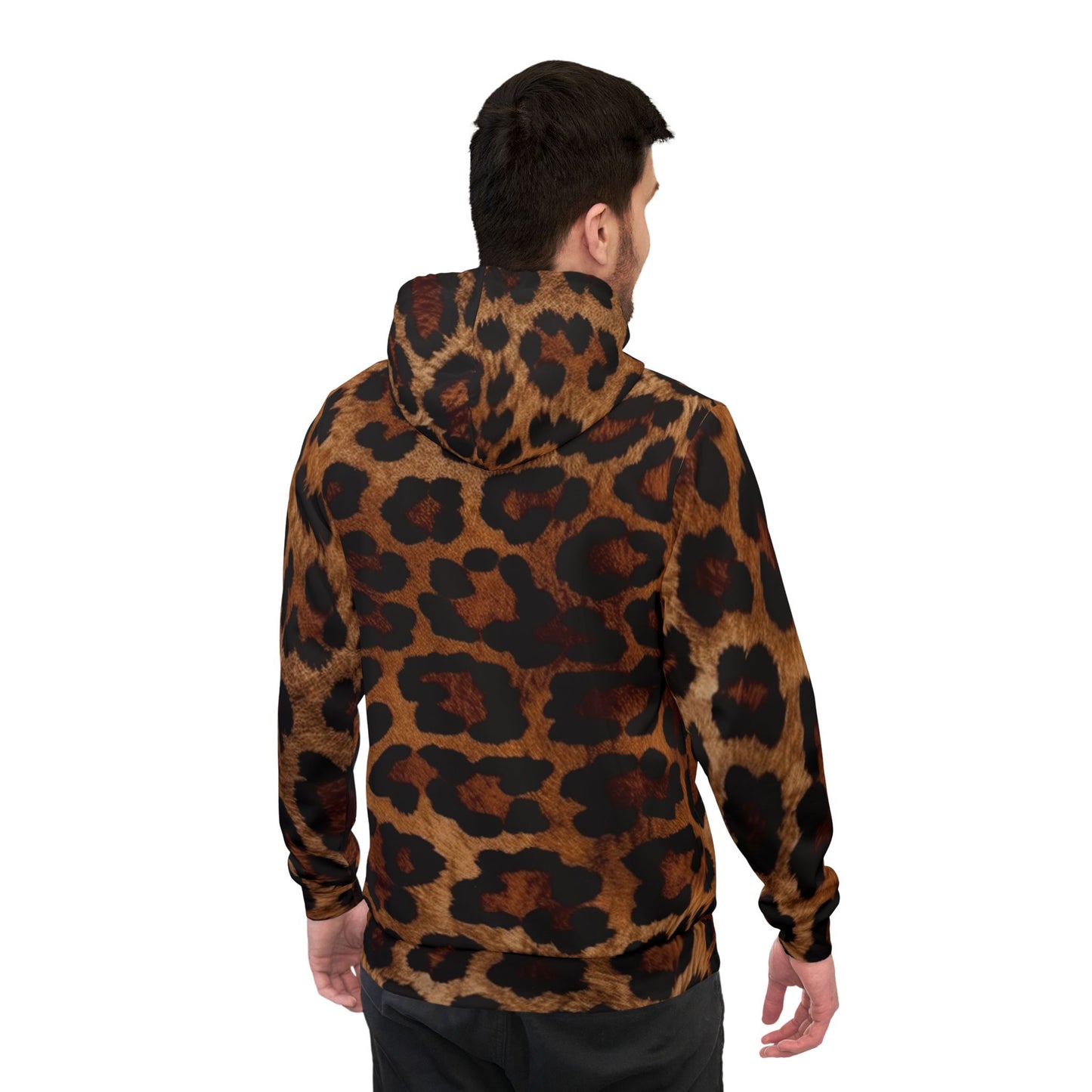 Wild Leopard Print Athletic Hoodie - Trendy Casual Street Style Hoodie, Leopard Print Pullover, Gym Essentials, Unique Unisex Gift Idea