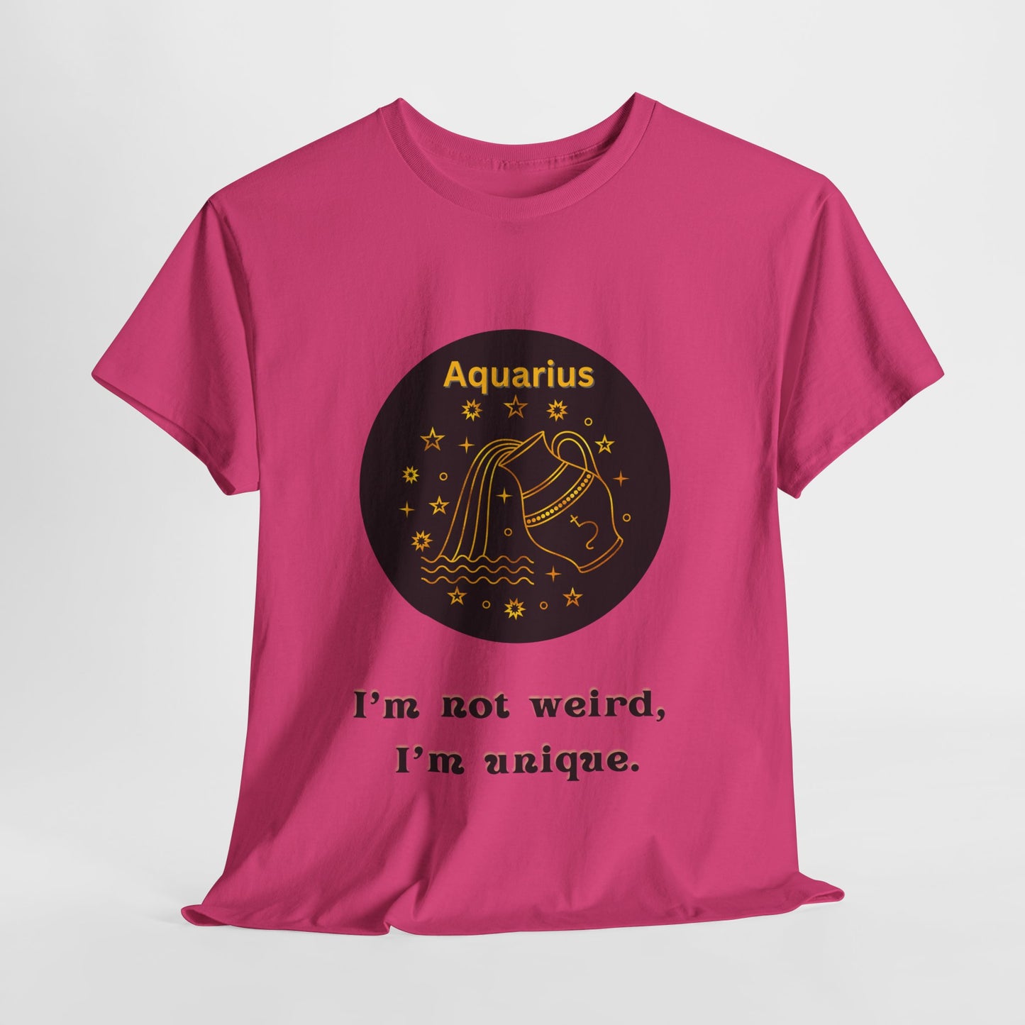 Aquarius T-Shirt, Aquarius Horoscope Gifts, Birth Month Gifts, Zodiac Sign T-Shirt Gifts, Astrology T-Shirt, Unisex Heavy Cotton Tee