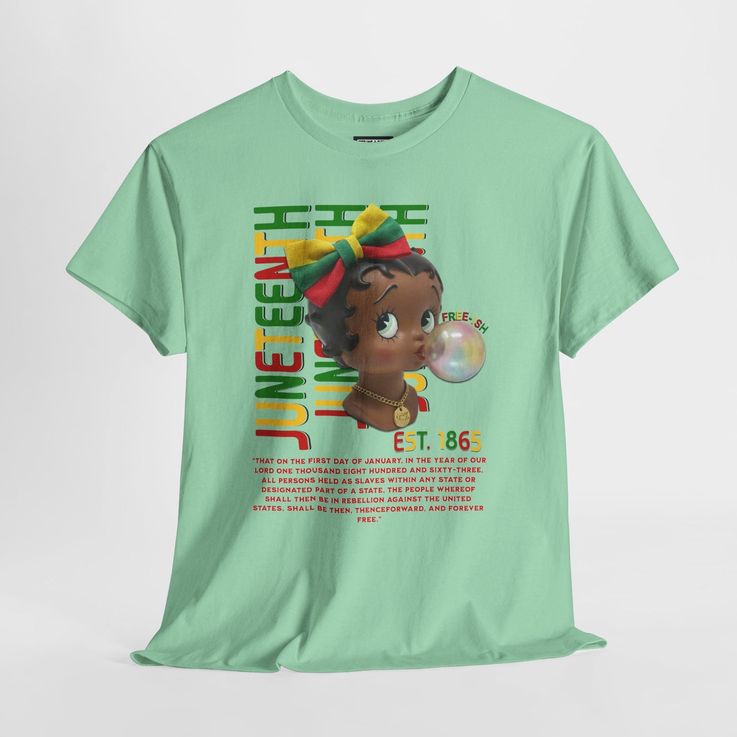Juneteenth Betty Boop Graphic Tee — "Juneteenth Est. 1865" Celebration T-Shirt