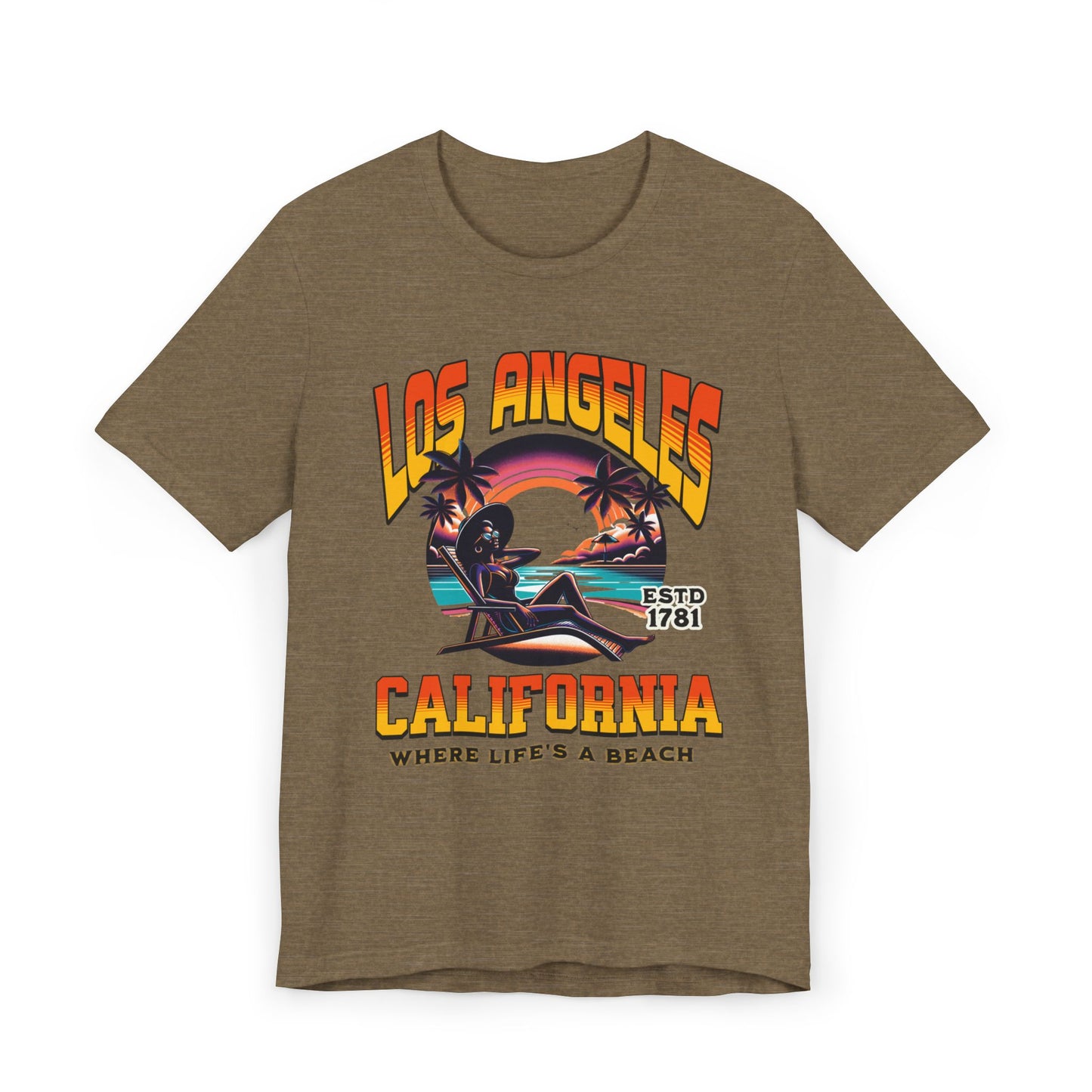 Los Angeles Vibes – “Where Life’s a Beach” Tee, Los Angeles Style Clothing, Beach Style T-Shirt, Rep Your City Los Angeles
