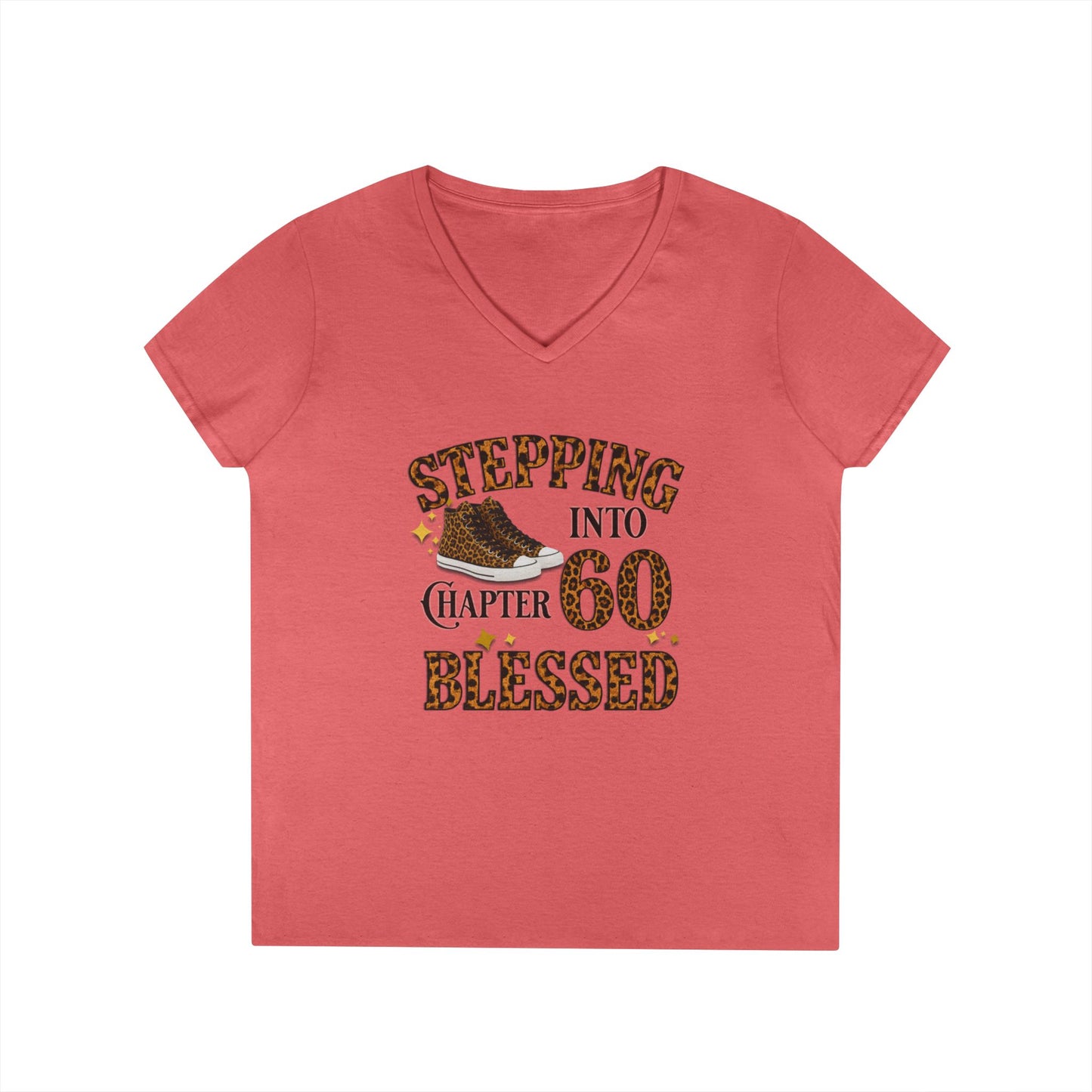 Stepping Into Chapter 60 Blessed V-Neck Tee