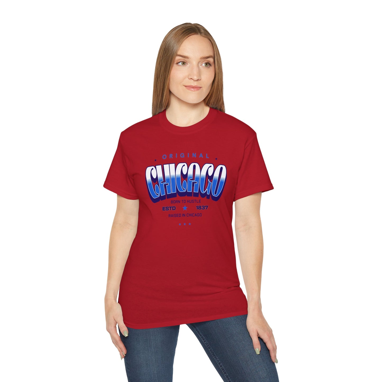 Chicago Hustle Graphic Tee, Streetwear T-Shirt, Gift for Travelers, Chicago Souvenir, Unisex Chicago T-Shirts Casual Wear. Chi-Town Tees