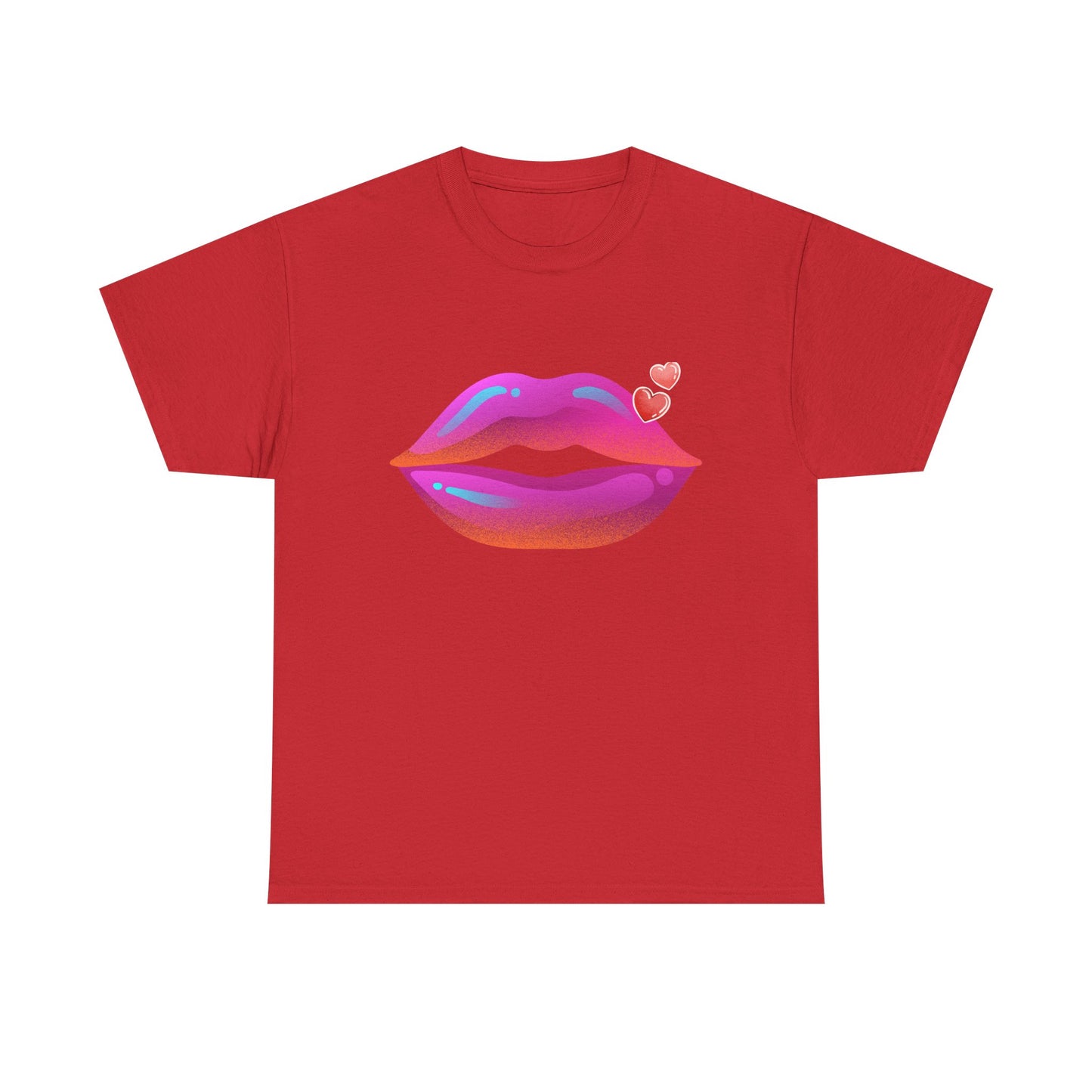 Bold Kiss Lips with Hearts Shirt, Vibrant Pop Art Lip T-Shirt, Valentine T-Shirt Gift, Lip Art Shirt, Black History T-Shirts for Women