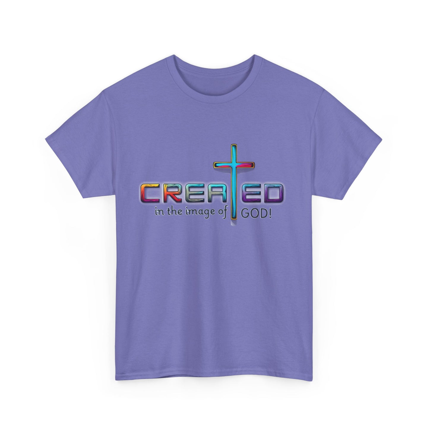 Religious T-Shirt, Inspirational Shirt, Unisex Christian Apparel, Jesus T-Shirt to Motivate, Christian T-Shirt, Created in His Image, God is