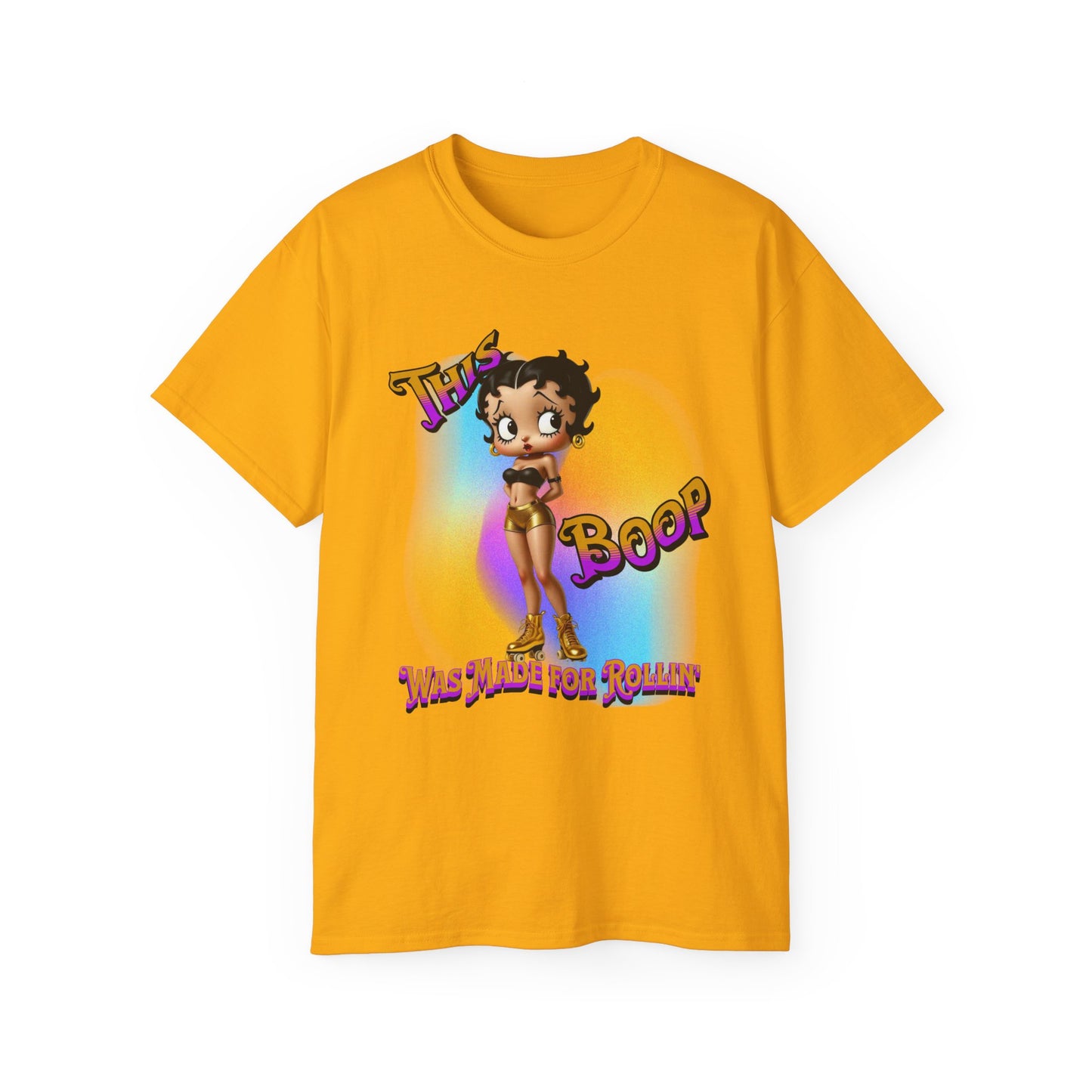 Retro Betty Boop Cartoon Tee, Fun Skater Themed T-Shirt, Vintage Skater Girl Shirt, Casual Wear, Betty Boop Design, Perfect Gift for Skater Fans