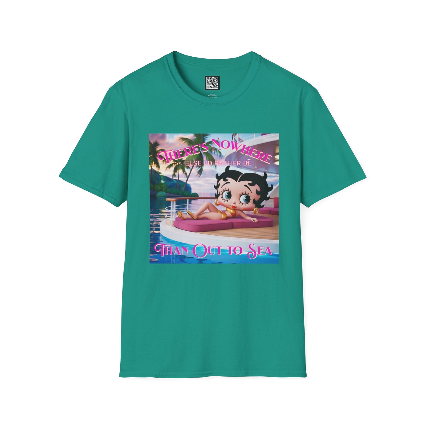 Betty Boop Tropical Unisex T-Shirt, Beach Lover Tee, Summer Vibes Shirt, Retro Cartoon Apparel, Gifts for Her, Fun Vacation Top