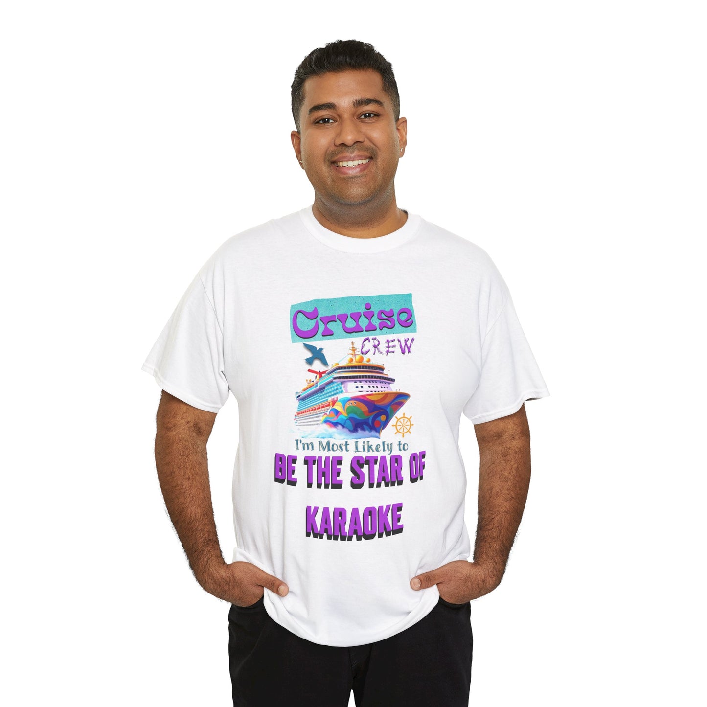 Cruising Karaoke Unisex Tee - Fun Cruise Travel Shirt, Cruise Vacation Outfit, Cruise Summer Party Gear, Gift for Cruise Lovers, Funny Shirt
