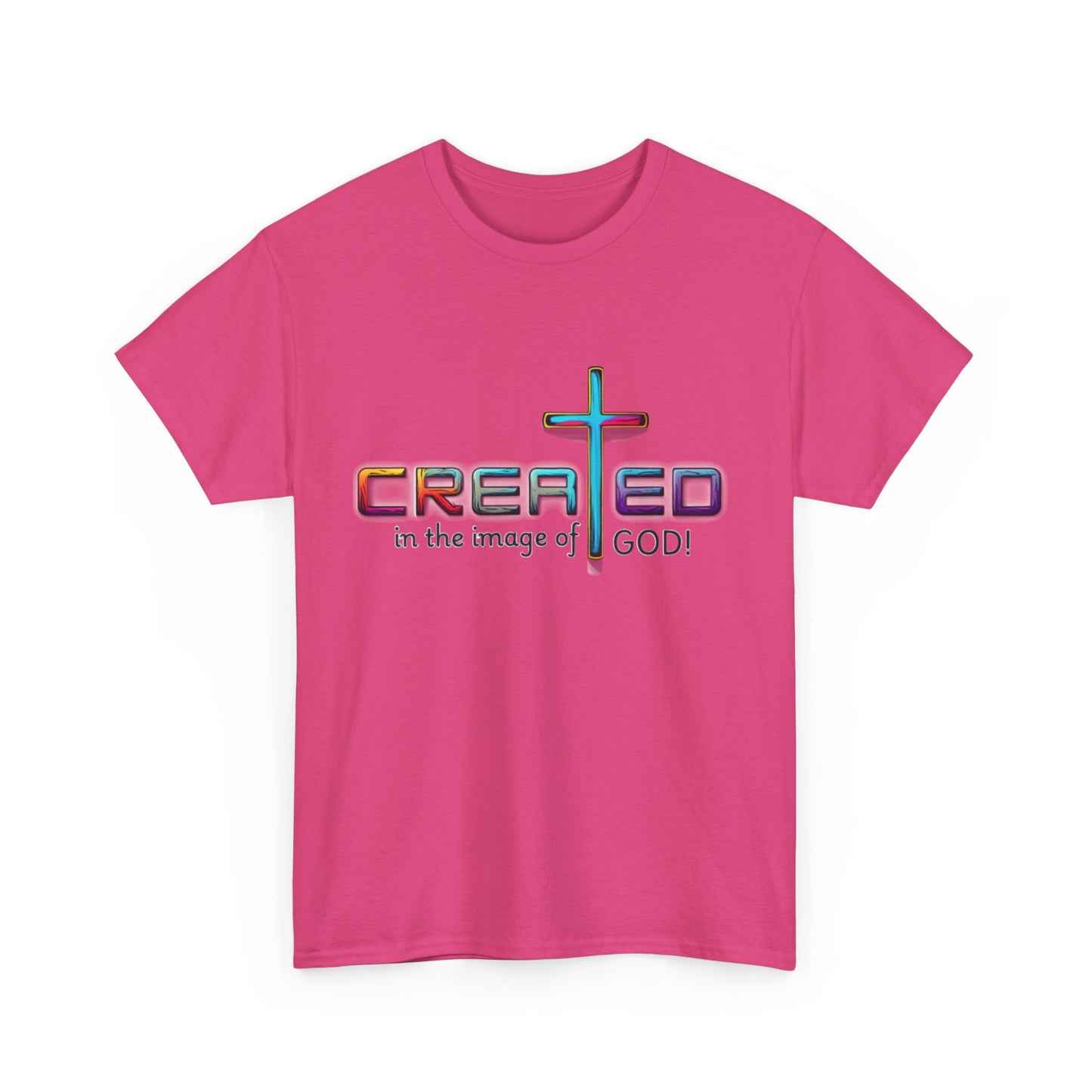 Religious T-Shirt, Inspirational Shirt, Unisex Christian Apparel, Jesus T-Shirt to Motivate, Christian T-Shirt, Created in His Image, God is