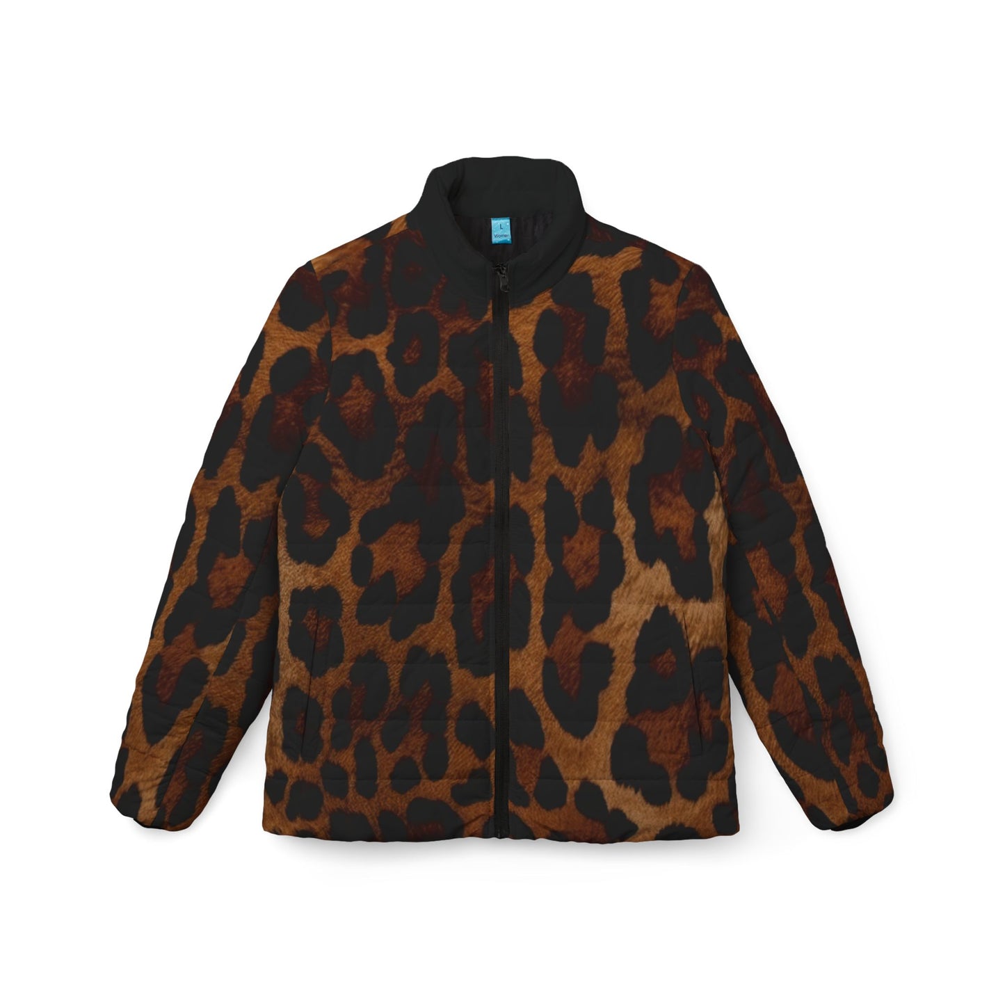 Wild & Cozy Women's Puffer Jacket, Animal Print Outerwear, Fashionable Winter Layer, Perfect Gift for Her, Casual Chic Style