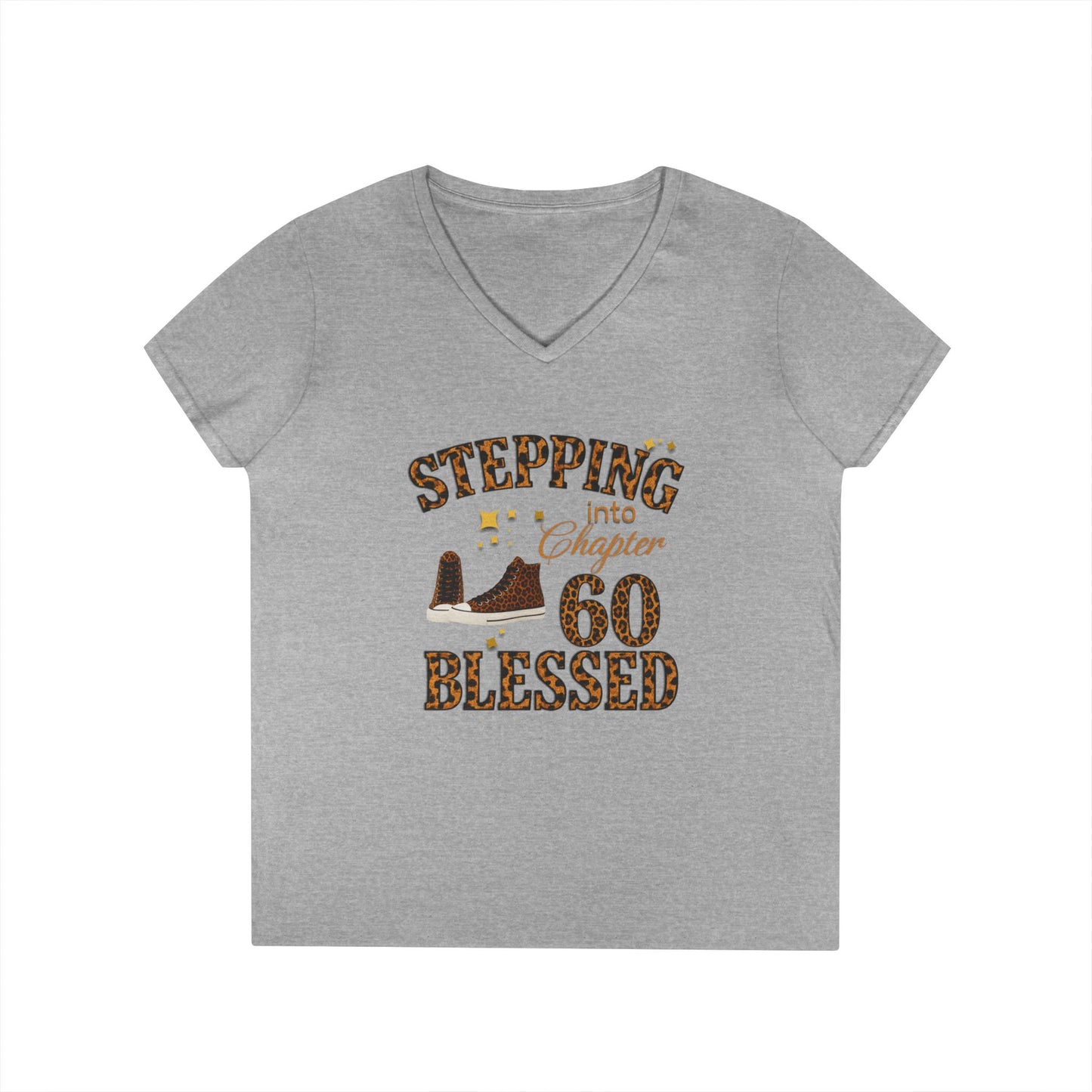 Stepping into Chapter 60 Blessed V-Neck Tee