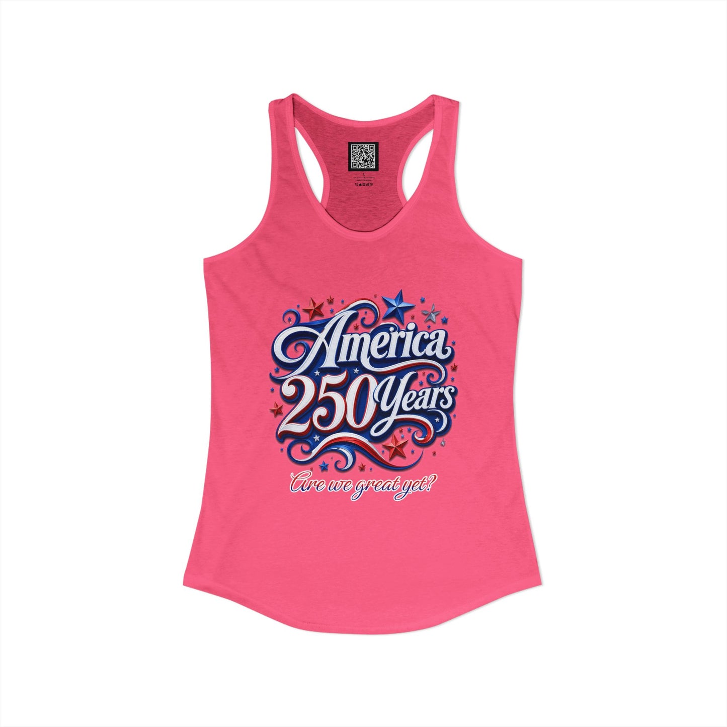 Women's America 250 Year's Racerback Tank 4th of July T-Shirt