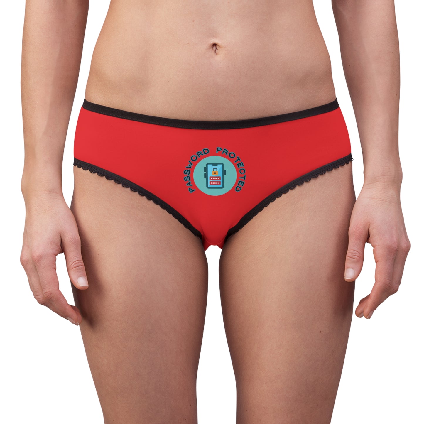 Password Protected Women's Briefs (AOP) Lightweight Women's Brief