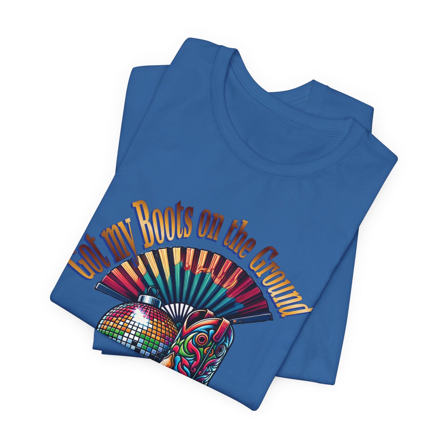 Boots on the Ground Groove Tee, Disco Ball Unisex Jersey Tee - Fun Tee for Latest Dance Crave Boots on the Ground Music Lovers