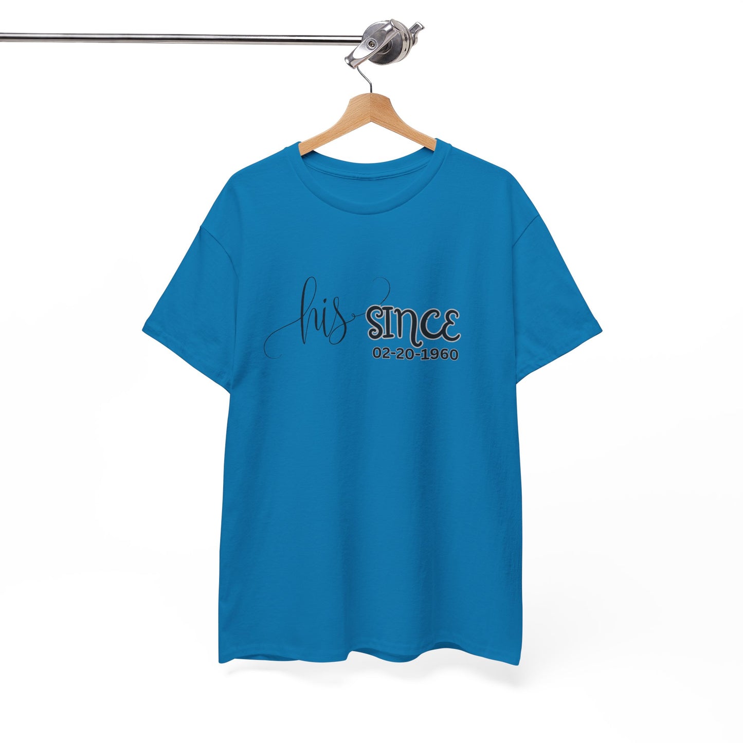 Personalized His and Hers Valentine T-Shirts, Custom Valentine T-Shirts, Unisex Valentine T-Shirts, T-Shirts for Couples, (Hers Solid Separately)