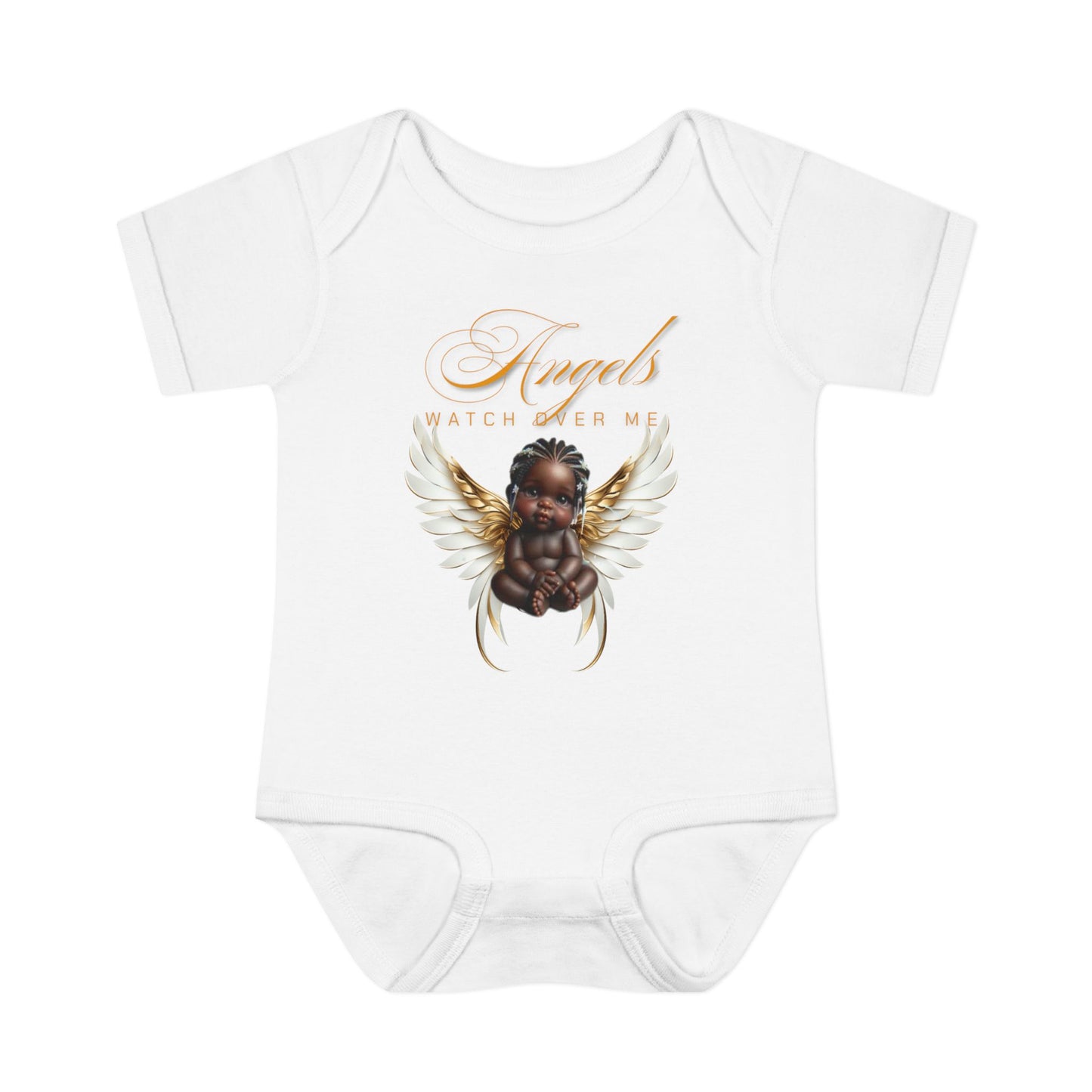 Angel Watch Over Me Infant Bodysuit – Adorable Baby Outfit for Newborns, Divine Guidance Baby Onesies, Religious Baby Onesies