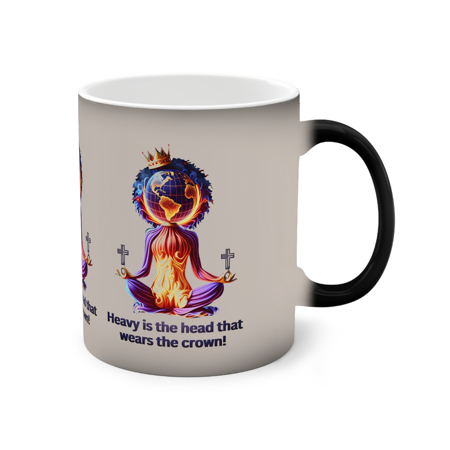 Heavy is the Head That Wears the Crown Color Changing Mug, 11oz, Magic Mug Watching a Secret Unfold with Every Sip