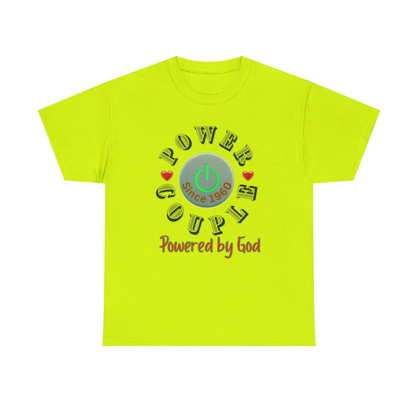 Power Couple - Powered by God T-Shirt | Anniversary Shirt for Couples Since 2011, Valentine T-shirt for Couples Unisex Heavy Cotton Tee
