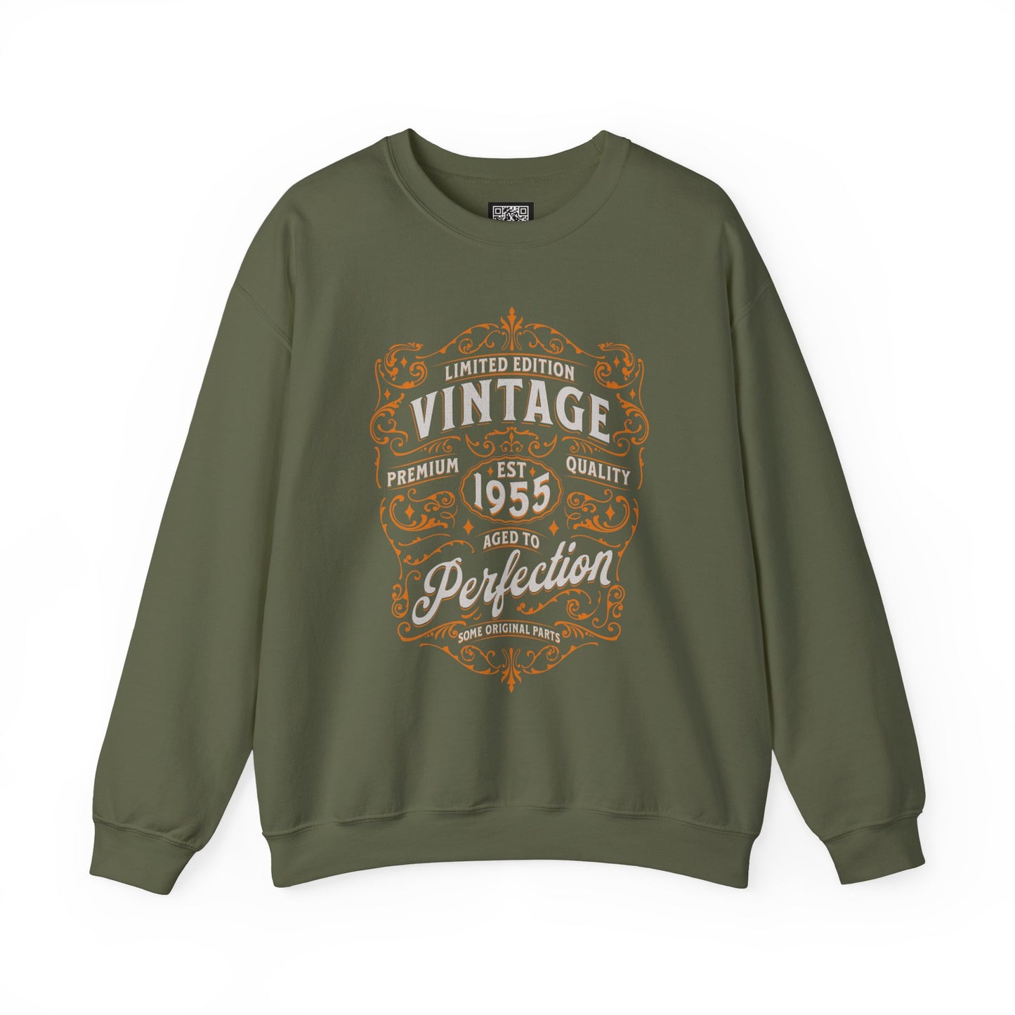 Personalized Vintage Perfection Crewneck Sweatshirt – Retro Graphic Pullover Shirt