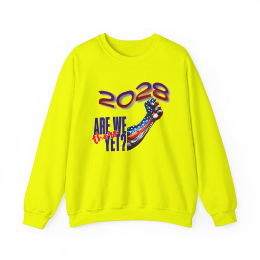 Are We There Yet 2028? - Patriotic Determination Design, American Flag Art, Political Statement Graphic Shirt, Activism and Patriotism Tees
