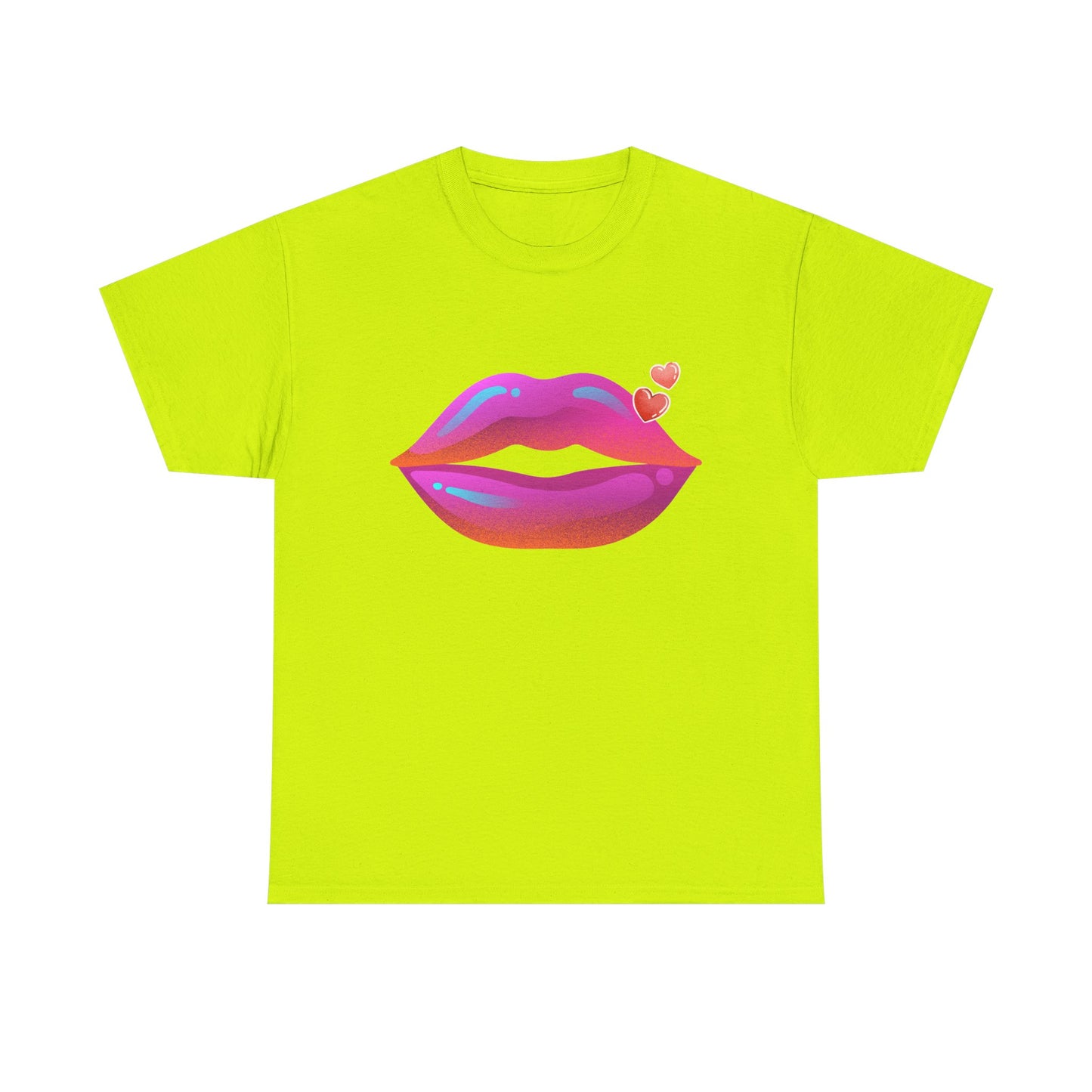 Bold Kiss Lips with Hearts Shirt, Vibrant Pop Art Lip T-Shirt, Valentine T-Shirt Gift, Lip Art Shirt, Black History T-Shirts for Women