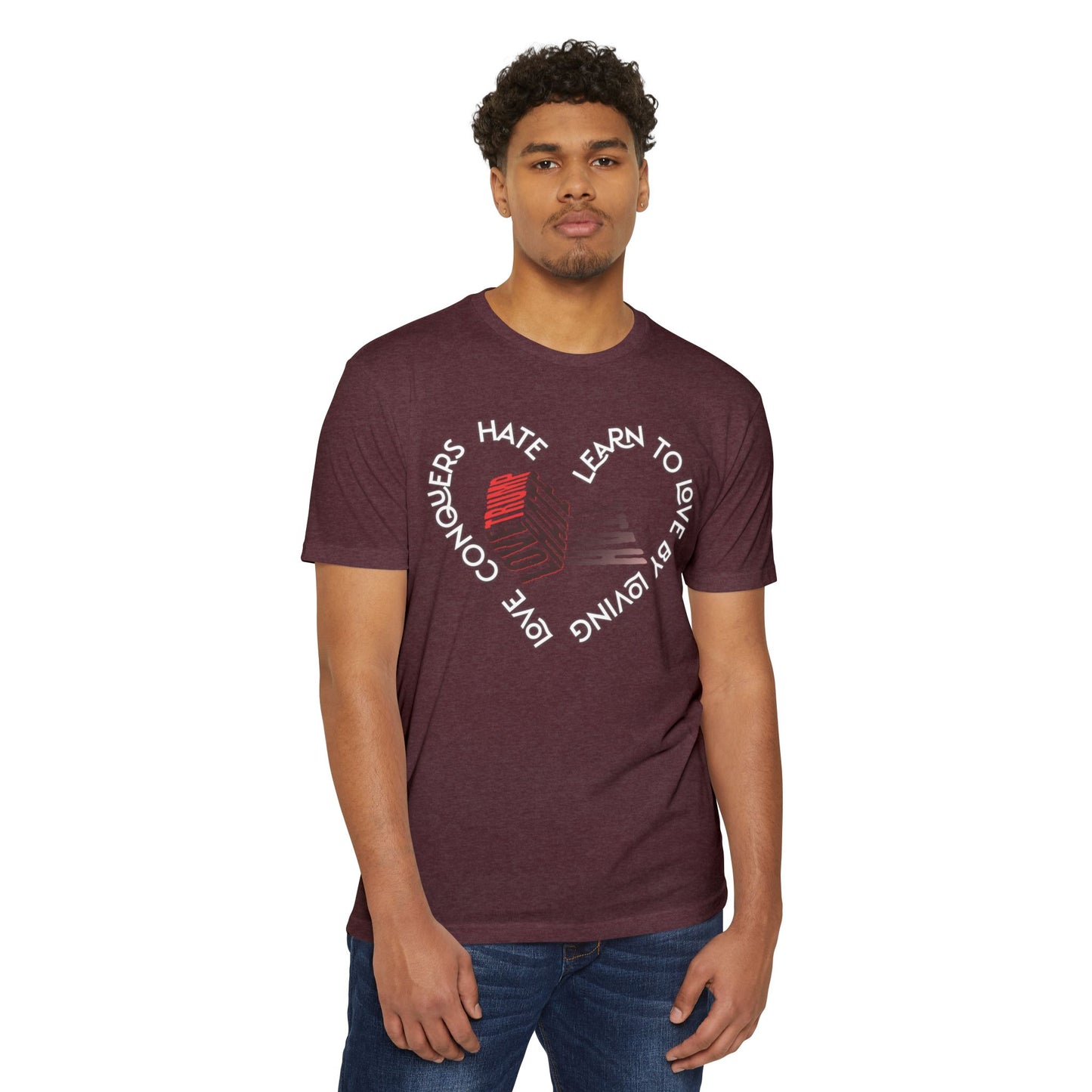 Vibrant Love Trump Hate Unisex T-Shirt, Graphic Tee for Casual Wear, Ideal for Gift, Summer Vibes, Celebration Style, Trendy Streetwear