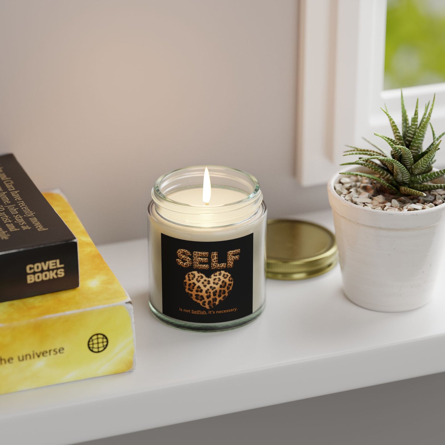 Self-Love Is Not Selfish, It's Necessary Scented Candles, Coconut Apricot Wax (4oz, 9oz)