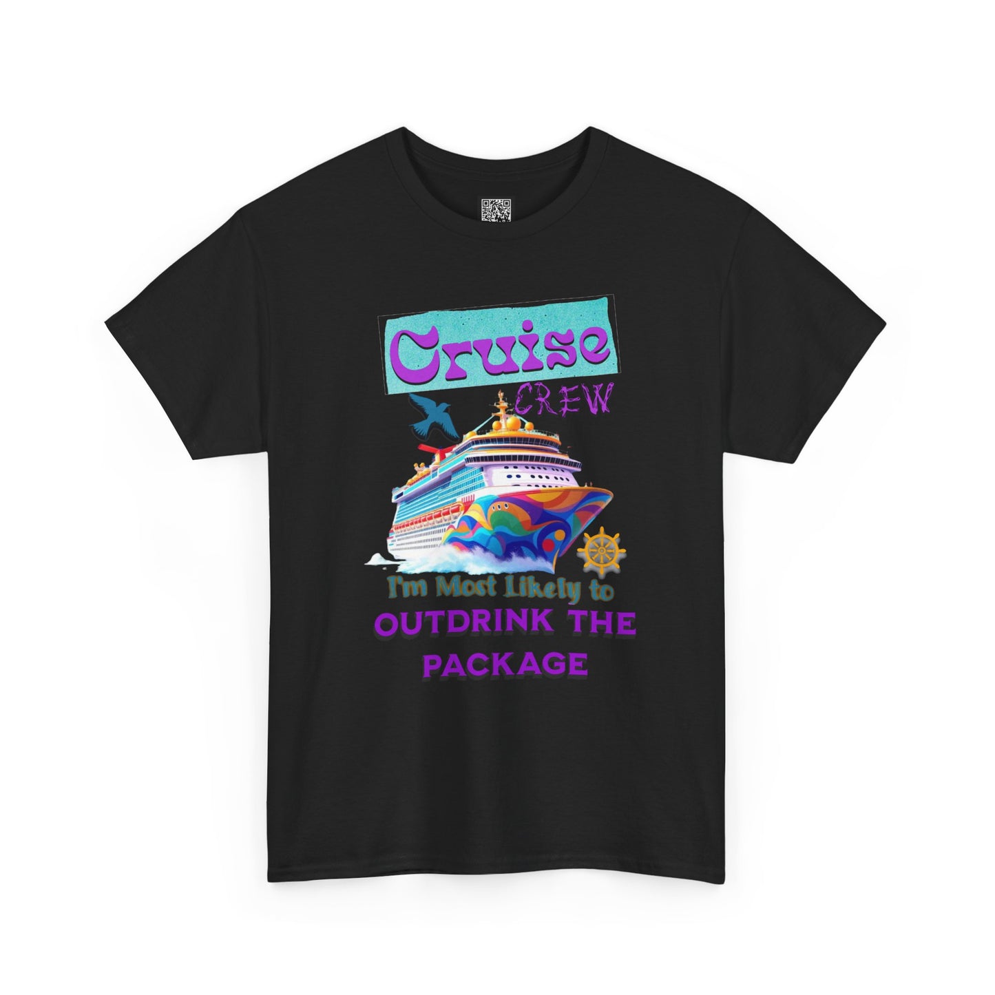 Cruise Crew Outdrink Package Tee | Fun Vacation T-Shirt | Perfect for Summer, Group Trips, Gifts, Drink Package T-Shirt for Cruise