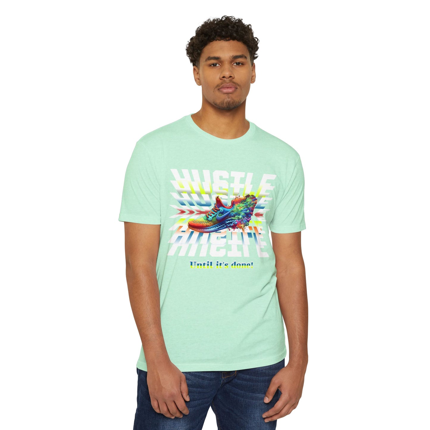 Unisex Motivational Hustle T-Shirt, Never Give Up Shirt, Hustle and Motivate Shirt, Perseverance and Commitment Tees