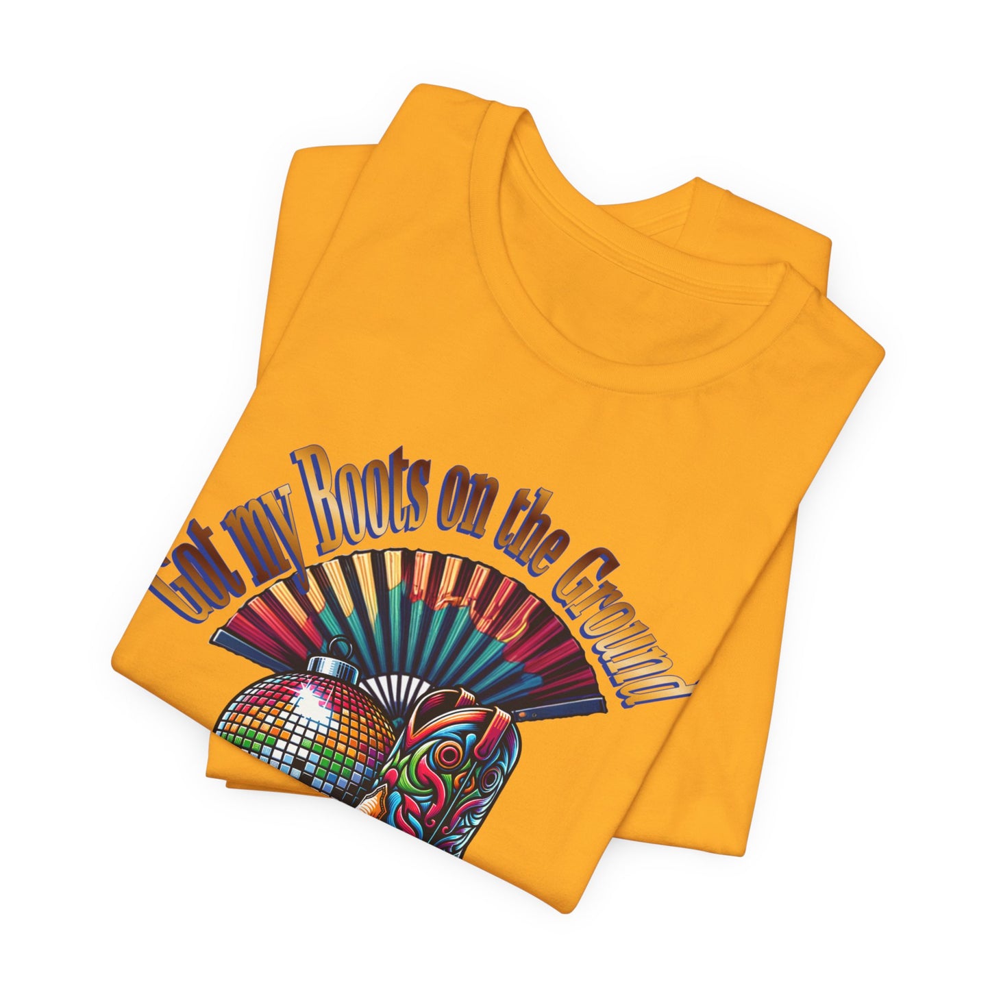 Boots on the Ground Groove Tee, Disco Ball Unisex Jersey Tee - Fun Tee for Latest Dance Crave Boots on the Ground Music Lovers