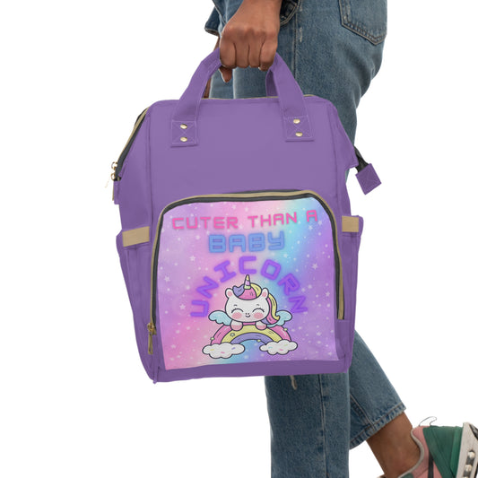 Cuter Than a Baby Unicorn Multifunctional Diaper Backpack, Perfect Gift for a Newborn Baby,
