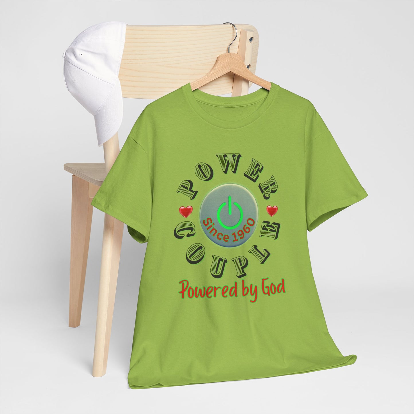 Power Couple - Powered by God T-Shirt | Anniversary Shirt for Couples Since 2011, Valentine T-shirt for Couples Unisex Heavy Cotton Tee