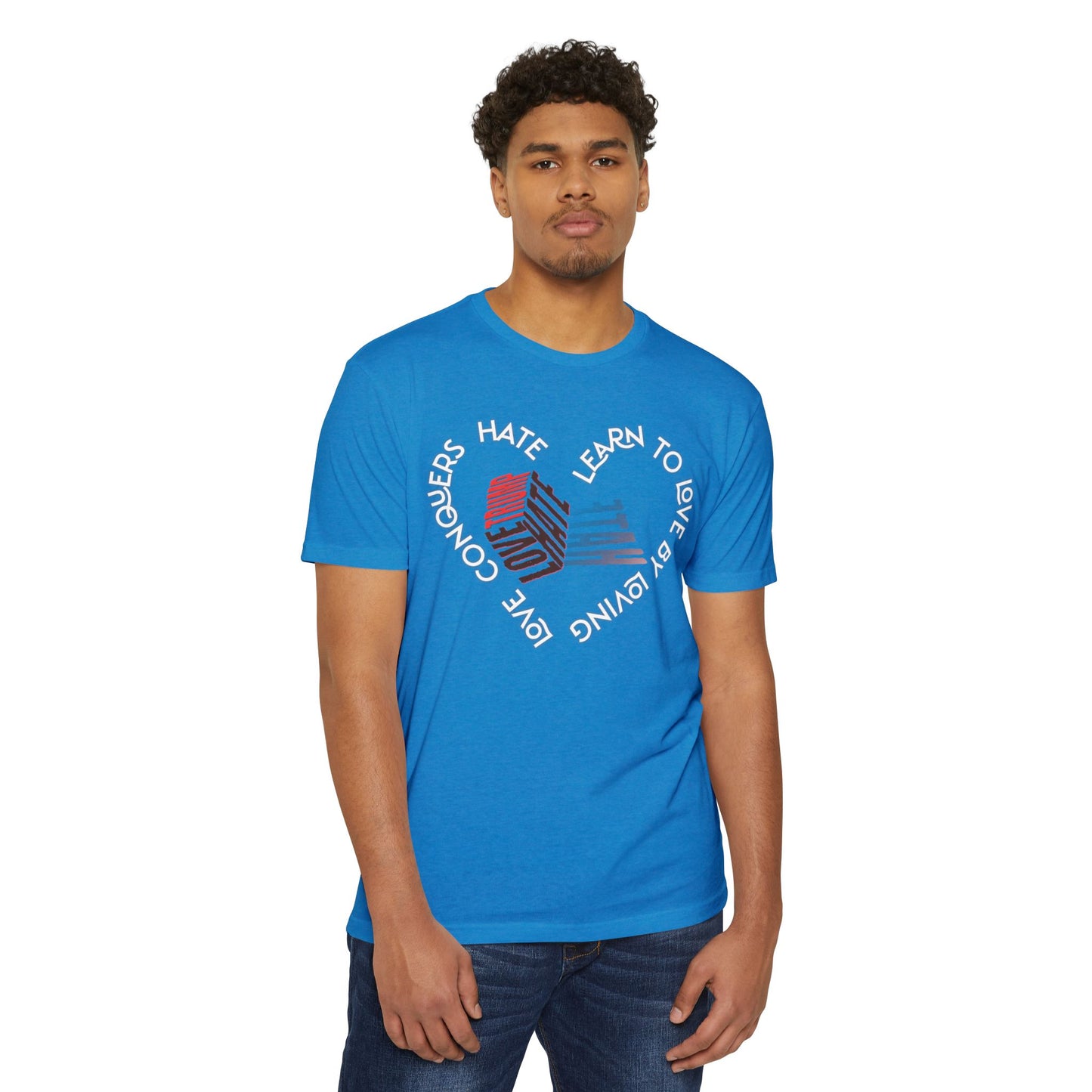 Vibrant Love Trump Hate Unisex T-Shirt, Graphic Tee for Casual Wear, Ideal for Gift, Summer Vibes, Celebration Style, Trendy Streetwear