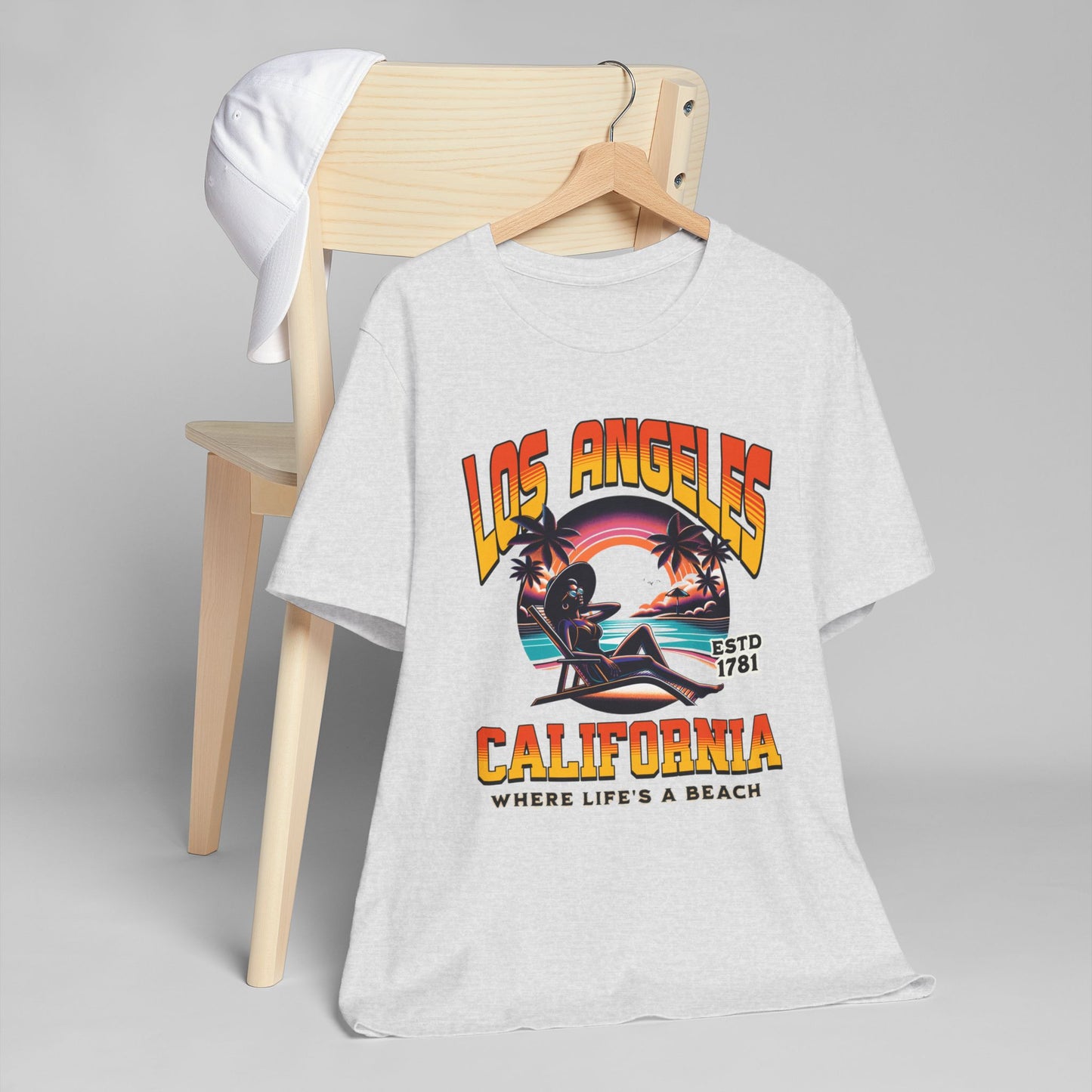 Los Angeles Vibes – “Where Life’s a Beach” Tee, Los Angeles Style Clothing, Beach Style T-Shirt, Rep Your City Los Angeles